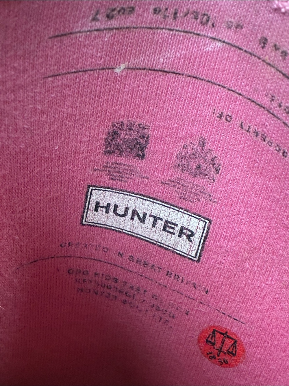 Hunter Kids First Classic Pink Rain Boots Size 9 in UK sizing - Picture 7 of 9
